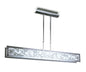 Mantra Euphoria Linear Pendant 2 Light T5, Polished Chrome, Opal White Glass, NOT LED, CFL Compatible