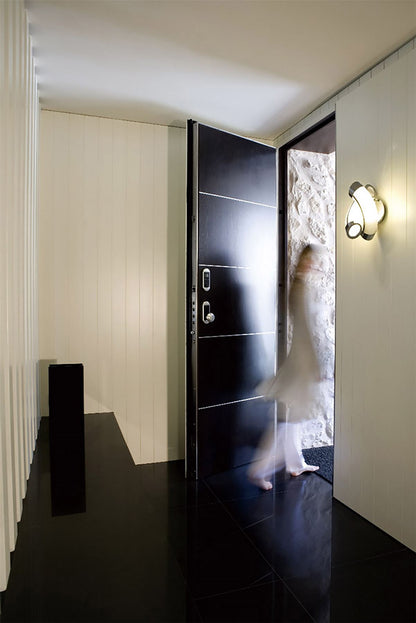 Mantra Guss Wall Light E27 2 Light E27, Polished Chrome/White Acrylic, CFL Lamps INCLUDED
