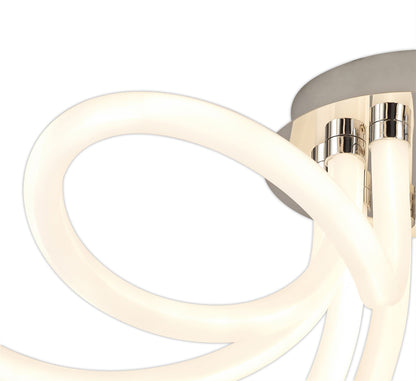 Mantra Knot LED II Knot II Ceiling Light, 60W LED, 3000K, 4500lm, IP20, Chrome, 3yrs Warranty
