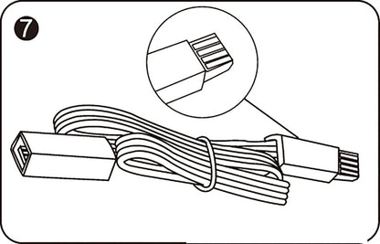 Techtouch Axis Connecting Cable Multi-Colour 30cm Strip