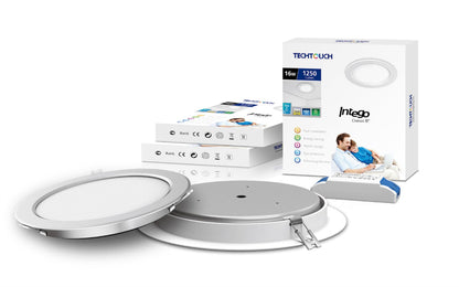 Techtouch Intego Classic Intego Round Classic 8 Inch 16W White 1370lm (White Finish), Cut Out: 210mm, 3yrs Warranty Recessed