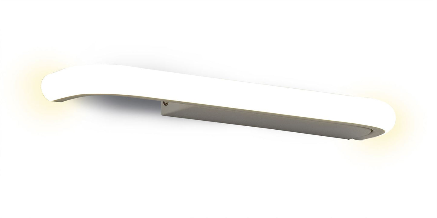 Mantra Fusion Tenerife 34cm Linear Wall Light Shelf with USB Socket, 8W LED, 3000K, 640lm, White, 3yrs Warranty