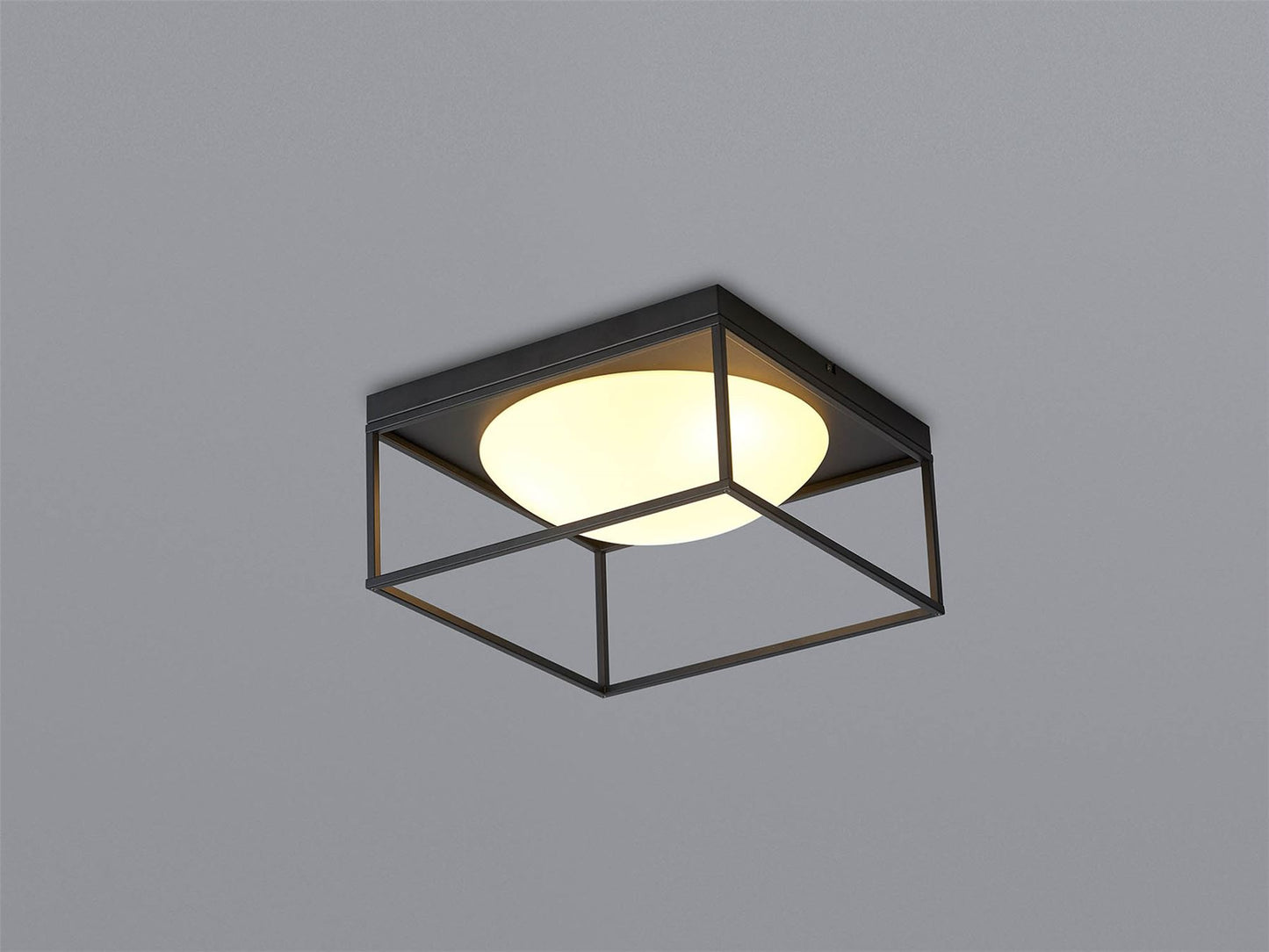 Mantra Desigual Semi Flush, 3 Light E27, Matt Black