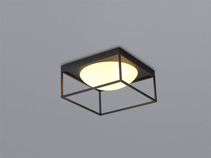 Mantra Desigual Semi Flush, 3 Light E27, Matt Black