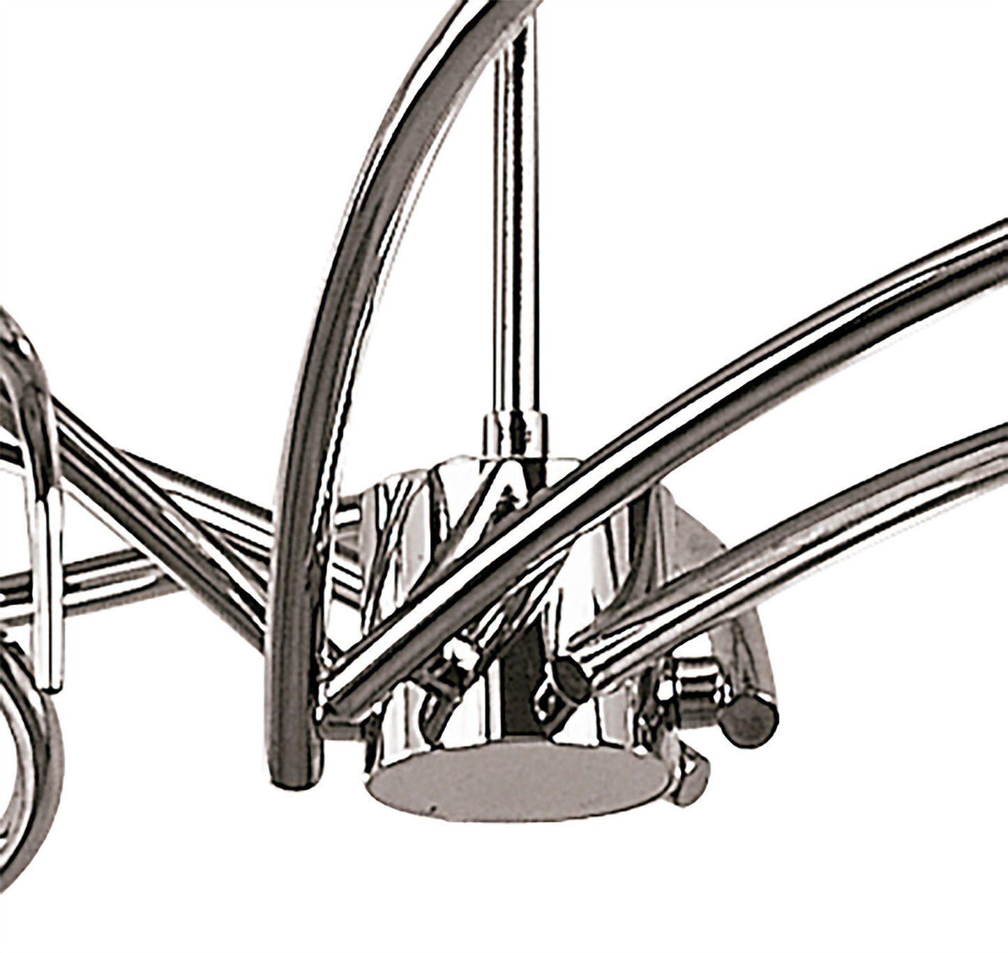 Mantra M0079 Dali Telescopic Pendant Semi Flush Convertible 6 Light G9, Polished Chrome