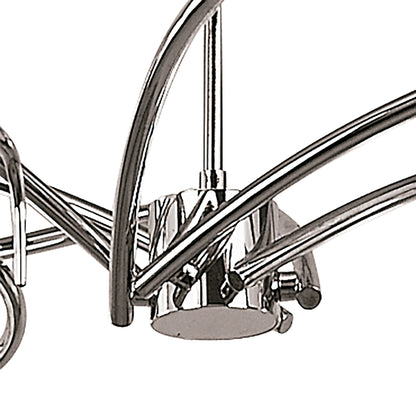 Mantra M0079 Dali Telescopic Pendant Semi Flush Convertible 6 Light G9, Polished Chrome