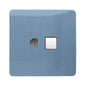 Trendi Artistic Modern Glossy Tactile TV Co-axial Socket + Telephone Socket Sky