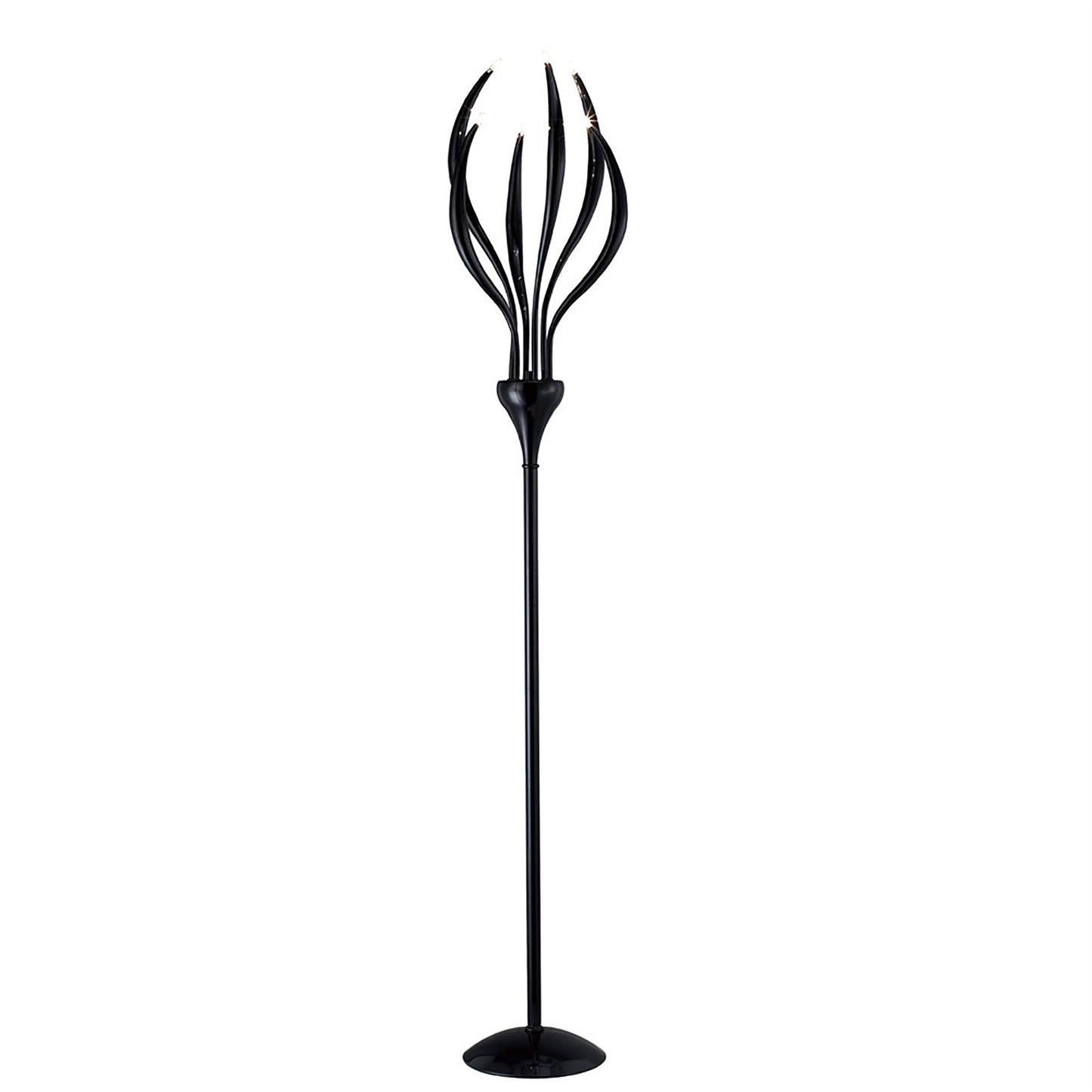 Diyas Llamas Floor Lamp 6 Light G4 Black, NOT LED/CFL Compatible