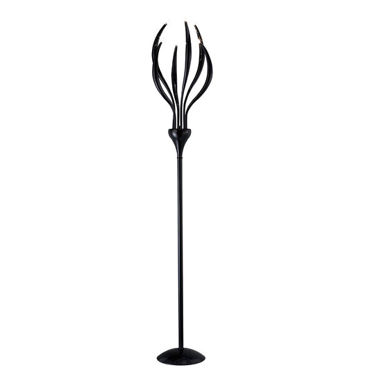 Diyas Llamas Floor Lamp 6 Light G4 Black, NOT LED/CFL Compatible