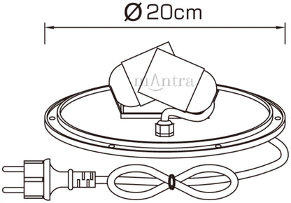 Mantra Huevo E27 Plate 2 Light CFL Outdoor IP44 Supplied with 5M Cable, White