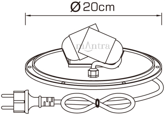Mantra Huevo E27 Plate 2 Light CFL Outdoor IP44 Supplied with 5M Cable, White