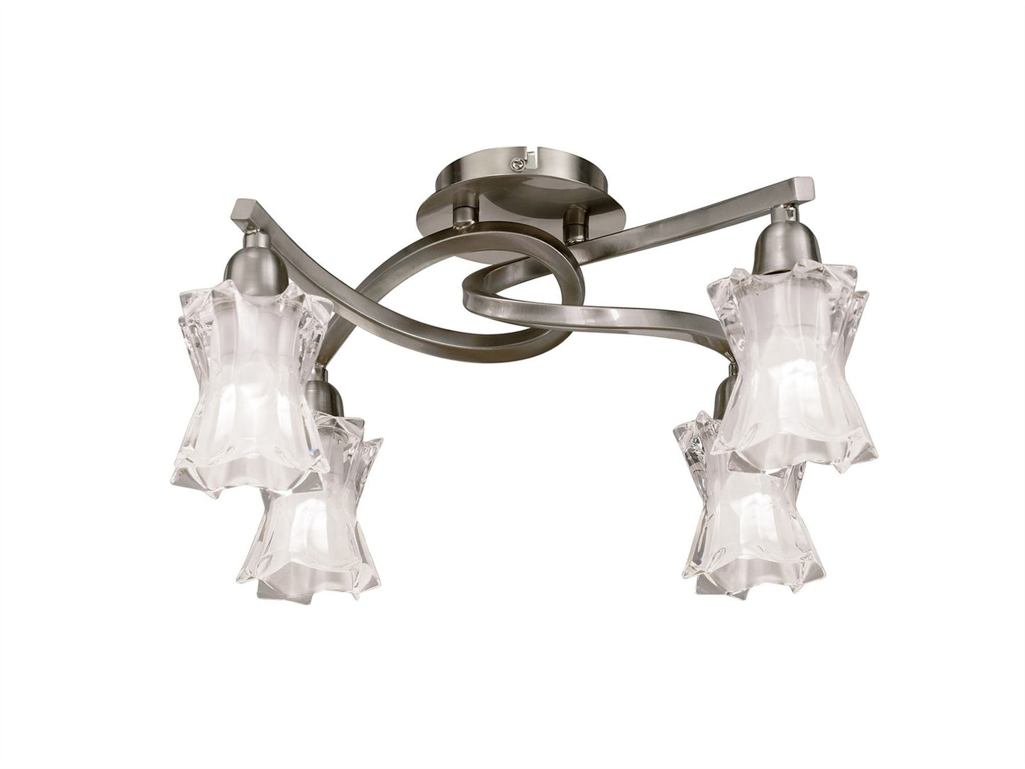 Mantra Alaska GU10 40cm Ceiling 4 Light L1/SGU10, Satin Nickel, CFL Lamps INCLUDED