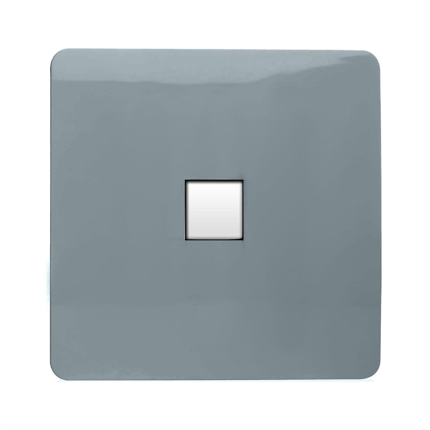 Trendi Artistic Modern Glossy Tactile Telephone Socket Cool Grey