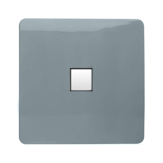 Trendi Artistic Modern Glossy Tactile Telephone Socket Cool Grey