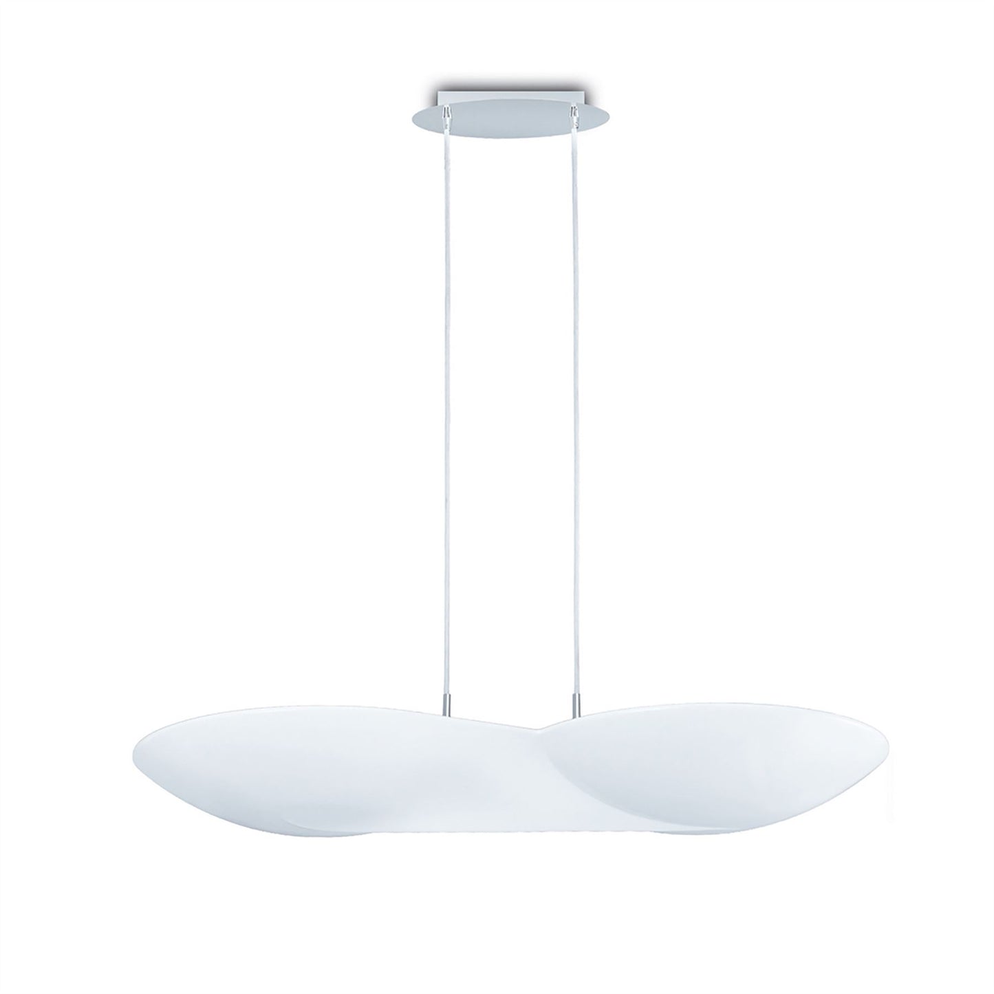Mantra M5872 Flow Linear Pendant 6 Light GU10, Chrome, White