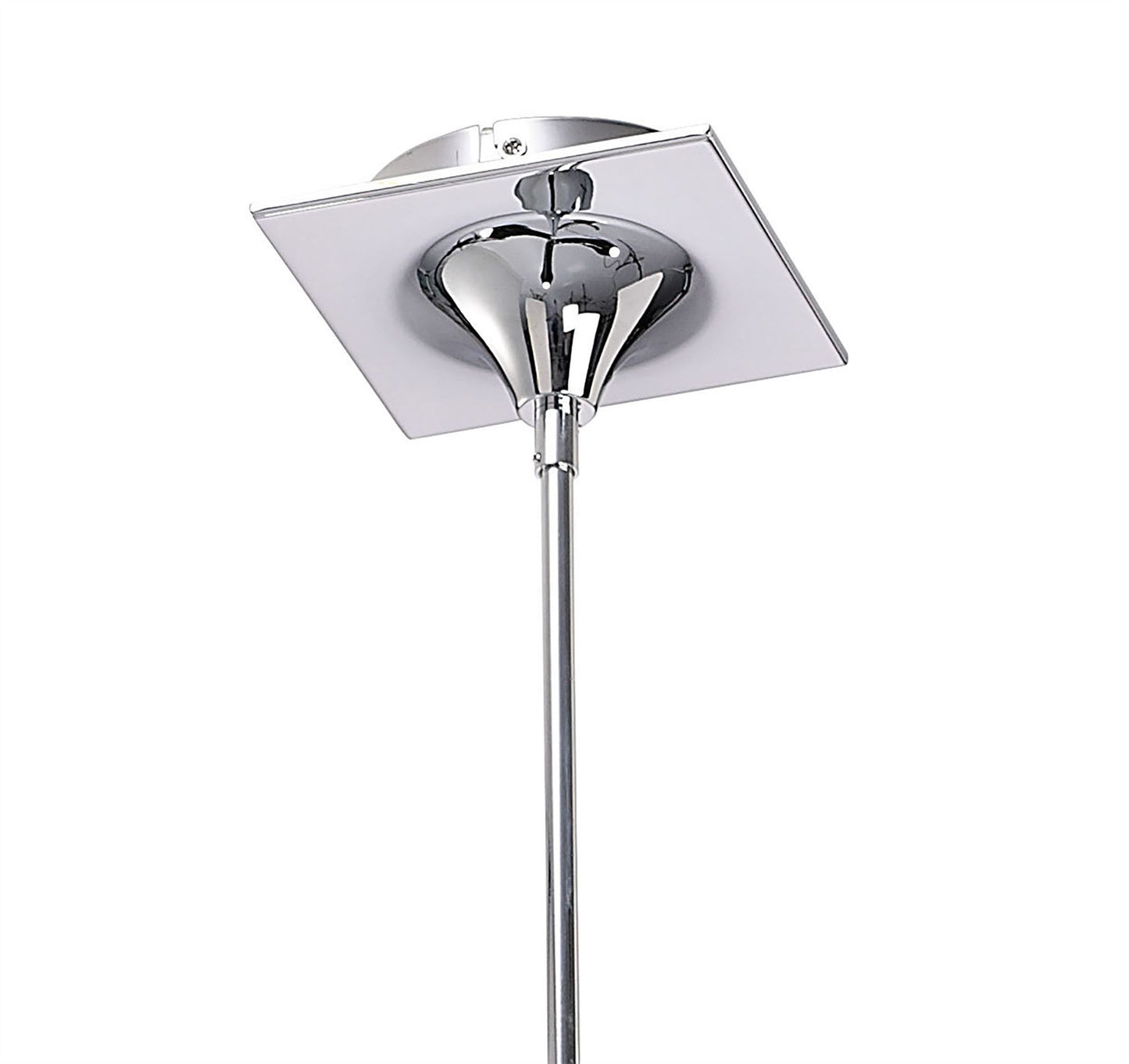 Mantra Ora 70cm Telescopic Convertible To Semi Flush 3 Light E27, Gloss Black/White Acrylic/Polished Chrome, CFL Lamps INCLUDED