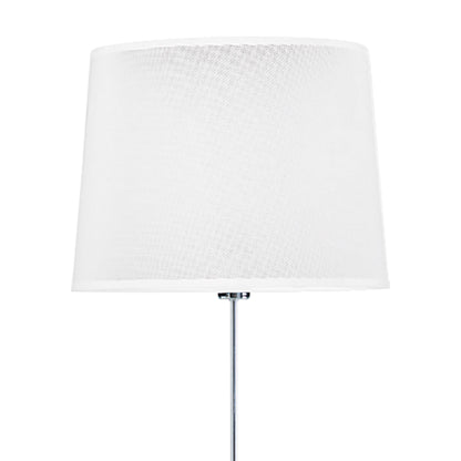 Mantra Habana Floor Lamp Telescopic 1 Light WITHOUT SHADE E27, Matt White/Polished Chrome