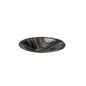 Diyas Home (DH) Lyra Glass Art Platter Round Silver/French Gold/Black Glitter