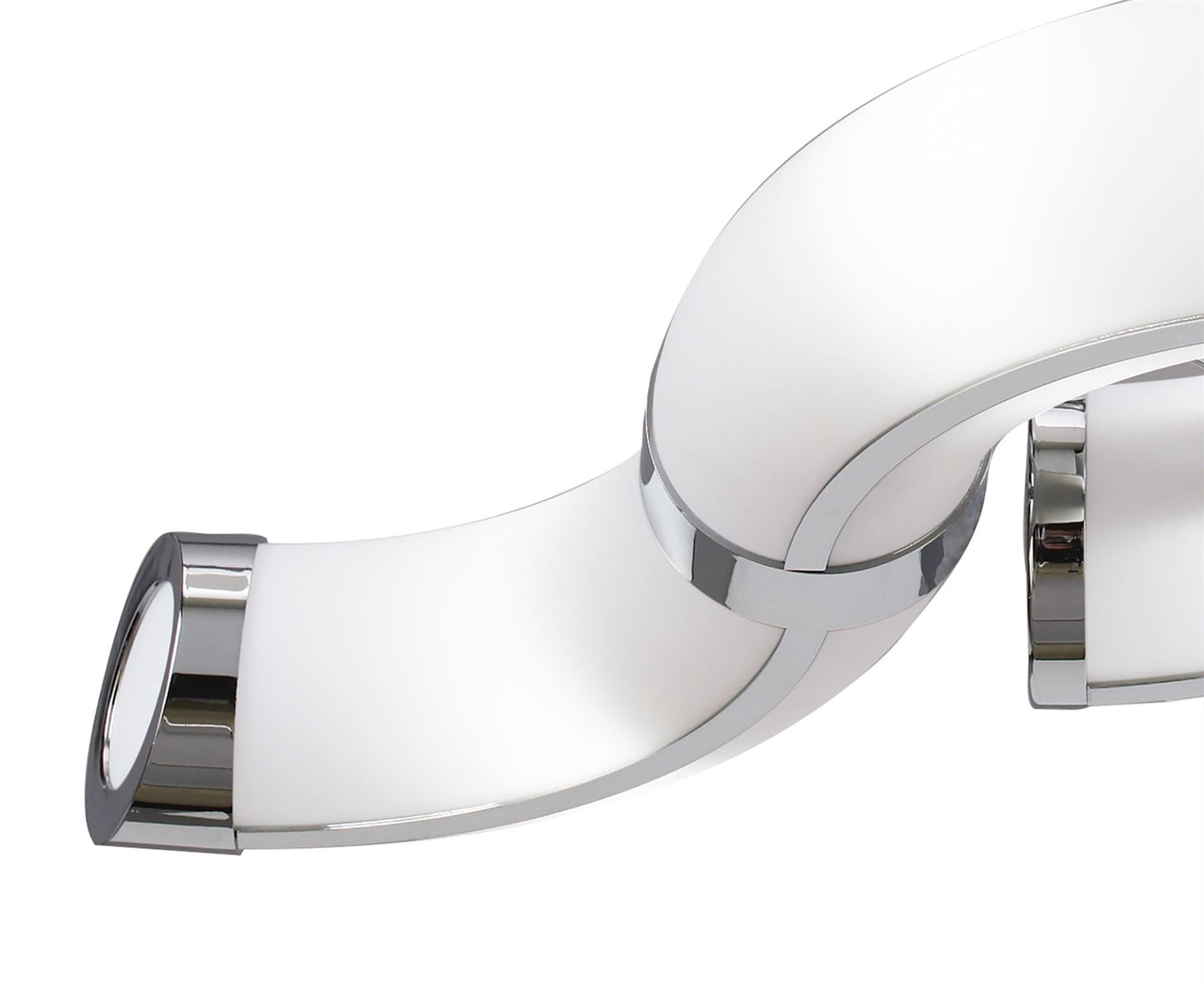Mantra Guss Rectangular Pendant Convertible To Semi Flush 2 Arm E27 4 Light E27 Bar, Polished Chrome/White Acrylic, CFL Lamps INCLUDED