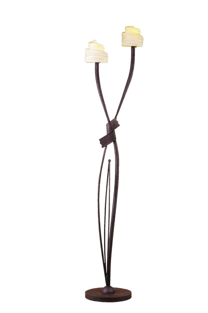 Mantra (0008 006) Estilo Floor Lamp 2 Light E14, Brown/Black Oxide