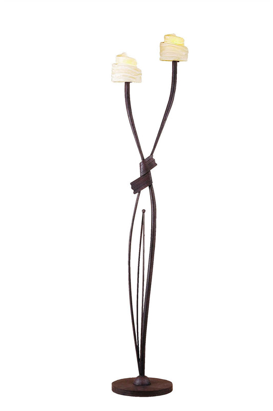 Mantra (0008 006) Estilo Floor Lamp 2 Light E14, Brown/Black Oxide