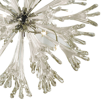 Diyas Love 82cm  Large 11 Light G4 Polished Chrome/White Glass, NOT LED/CFL Compatible Item Weight: 19kg Ceiling Pendant Light Fitting