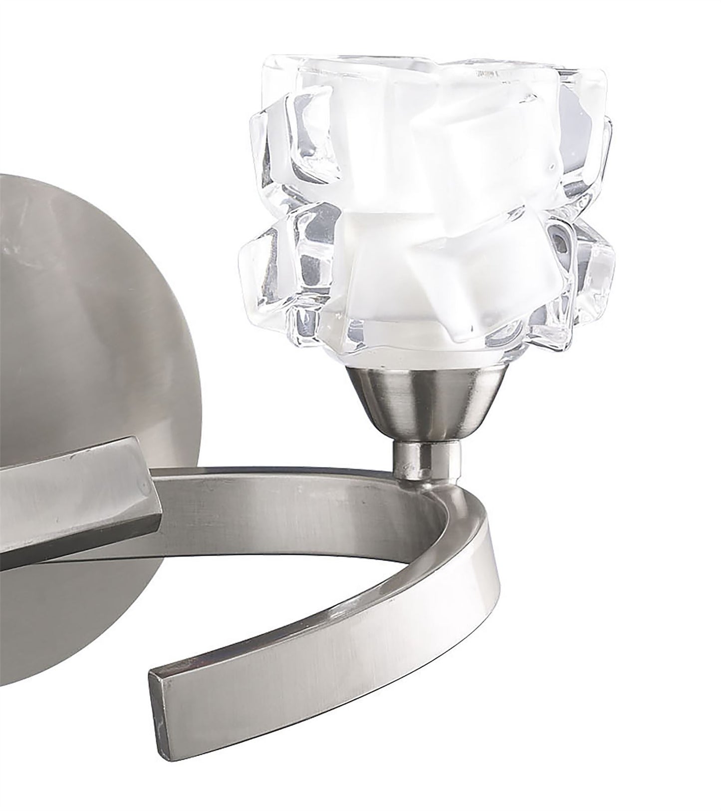 Mantra Ice Wall Light Switched 2 Light G9 ECO, Satin Nickel