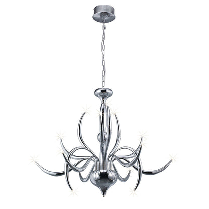 Diyas Llamas 96cm  15 Light G4 Polished Chrome, NOT LED/CFL Compatible Ceiling Pendant Light Fitting