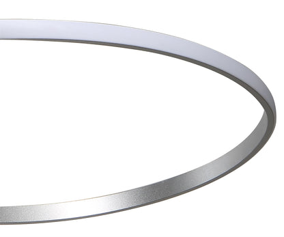 Mantra M5820 Nur XL Rectangular Semi Ceiling 50W LED 3000K, 3900lm, Dimmable Silver/Frosted Acrylic/Polished Chrome, 3yrs Warranty - M5820 Ceiling