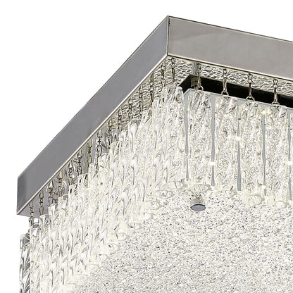 Diyas Aiden Large Square Flush  21W 1900lm LED 4200K Polished Chrome/Glass, 3yrs Warranty  Ceiling Light Fitting