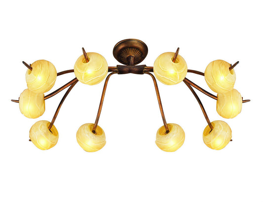 Mantra (0038 001) Wave 94cm Ceiling 10 Light G9, Rustic Gold