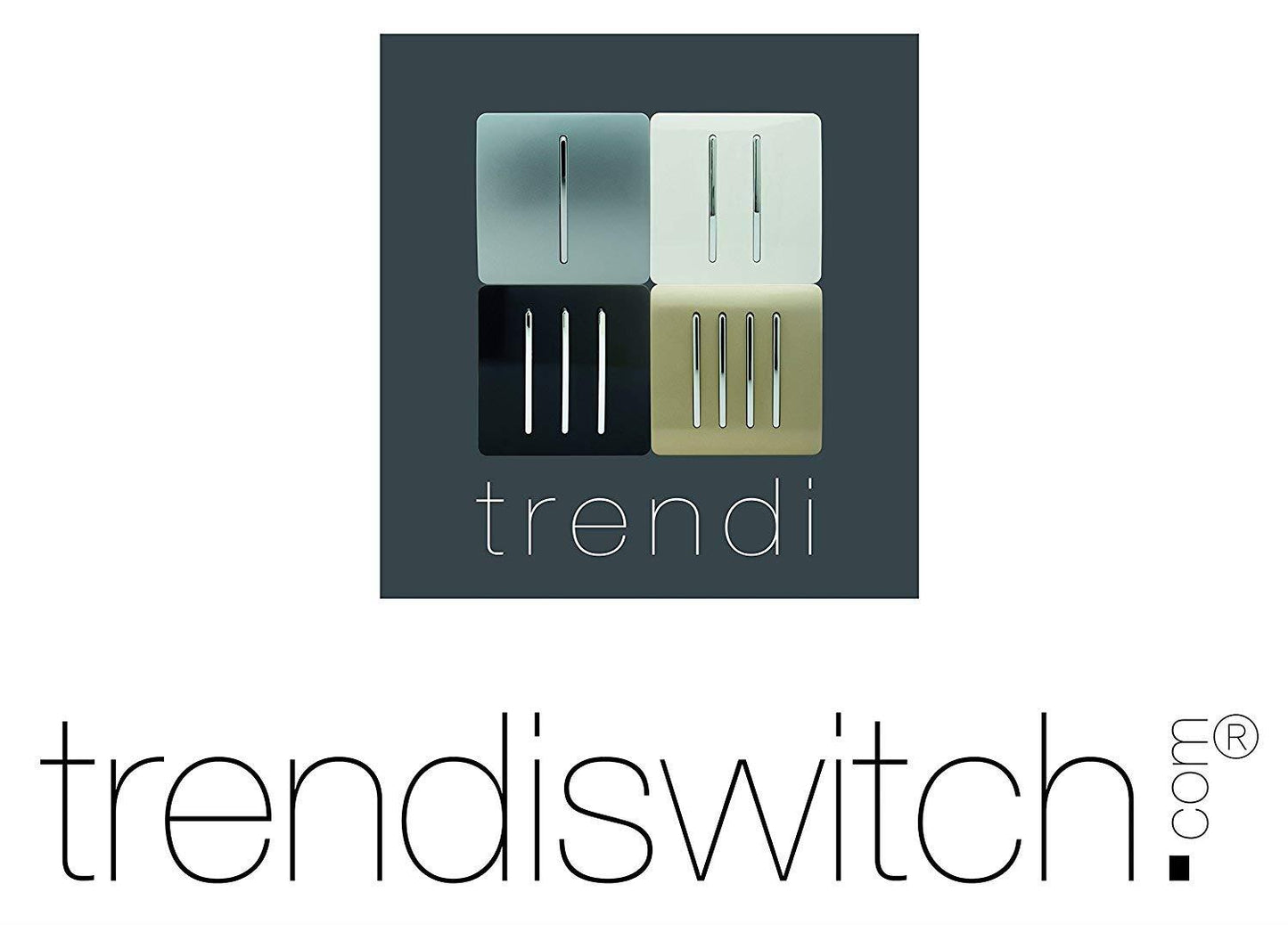 Trendi 2 Gang 3 Way Intermediate Artistic Modern Glossy 10 Amp Rocker Light Switch Silver