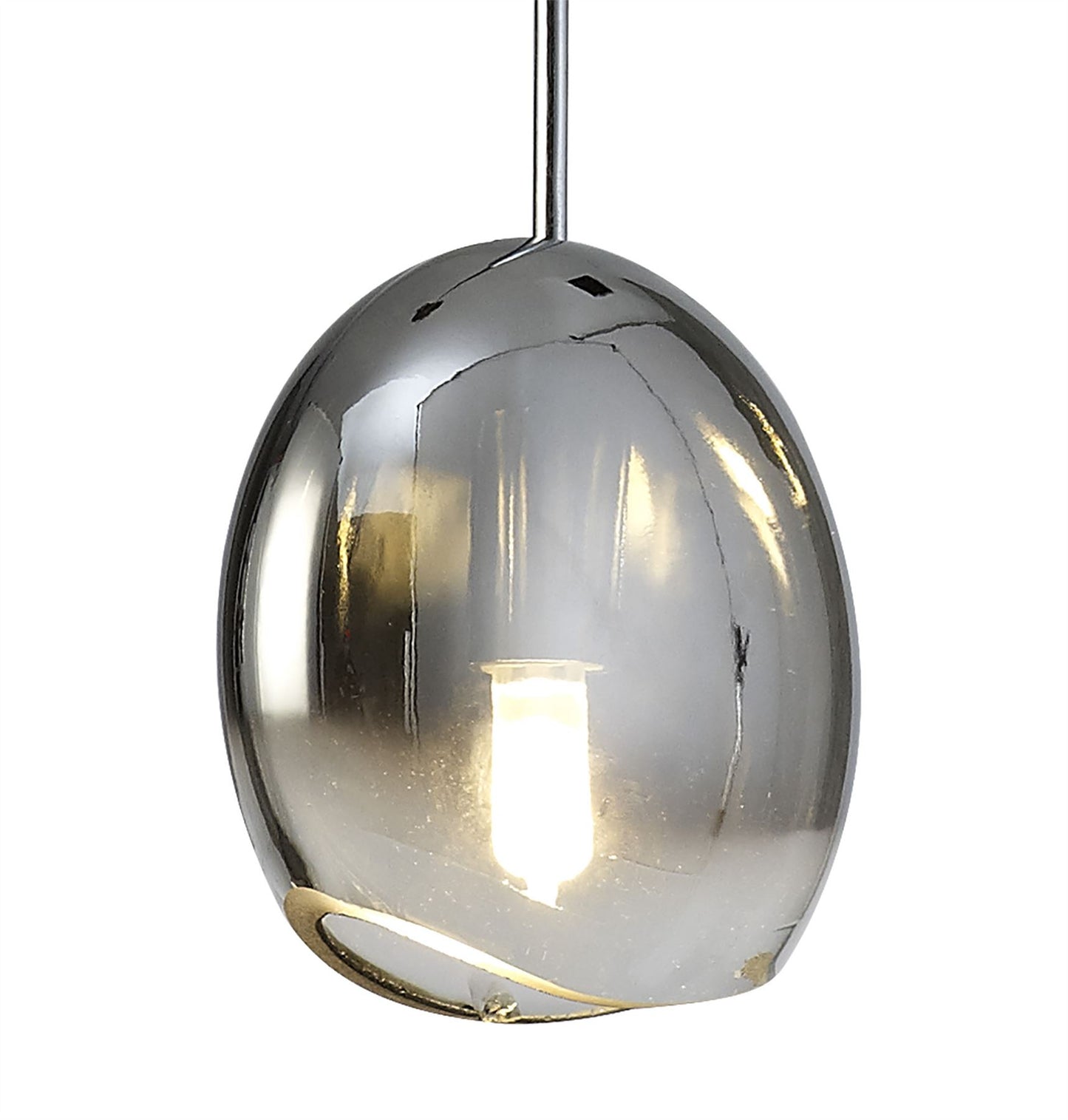 Mantra M6187 Lens Pendant 14cm Round, 1 x G9 (Max 8W) Chrome Glass