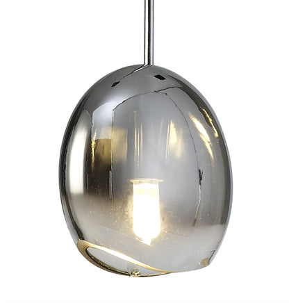 Mantra M6187 Lens Pendant 14cm Round, 1 x G9 (Max 8W) Chrome Glass