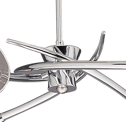Mantra M0302 Flavia Telescopic Pendant Semi Flush Convertible Round 4 Light G9, Polished Chrome