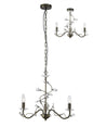 Diyas Willow 50cm  WITHOUT SHADE 3 Light E14 Antique Brass/Crystal Ceiling Pendant Light Fitting