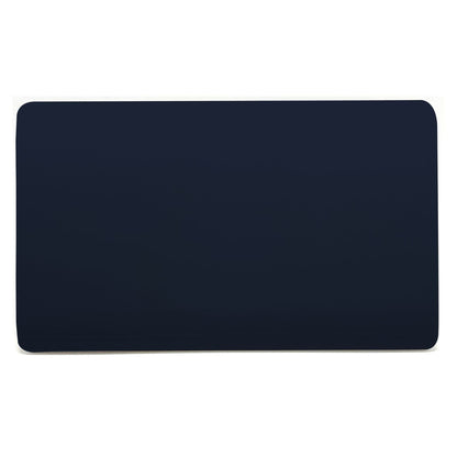 Trendi 2 Gang Artistic Modern Glossy Tactile Double Blanking Plate Navy