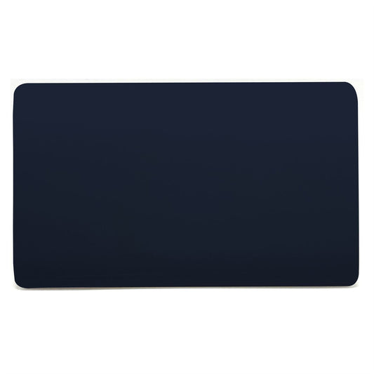 Trendi 2 Gang Artistic Modern Glossy Tactile Double Blanking Plate Navy