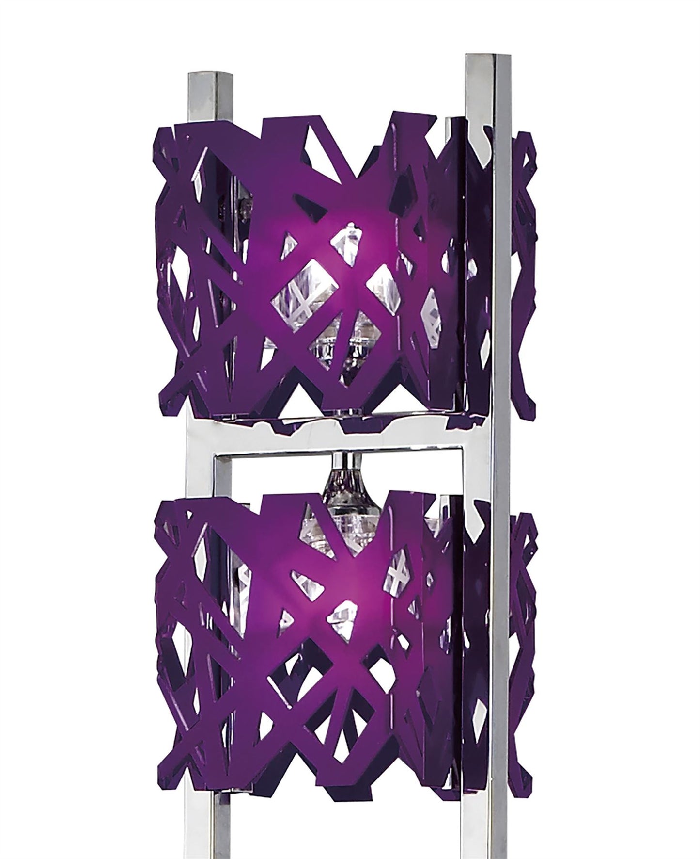 Mantra Tokio Floor Lamp 4 Light G9, Violet/Polished Chrome