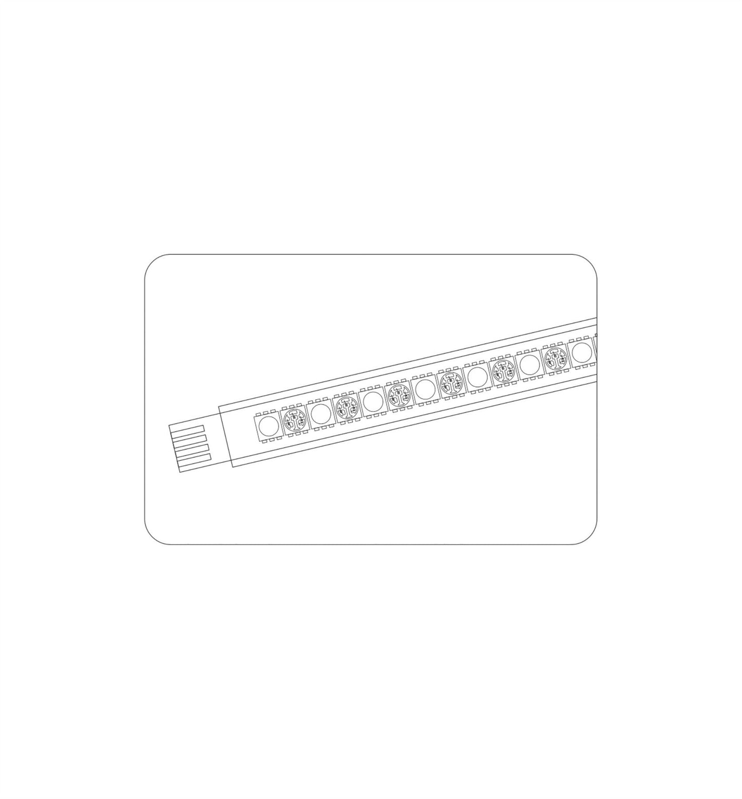 Techtouch Axis Warm White 9 LED Rigid Strip (0.7W) Strip