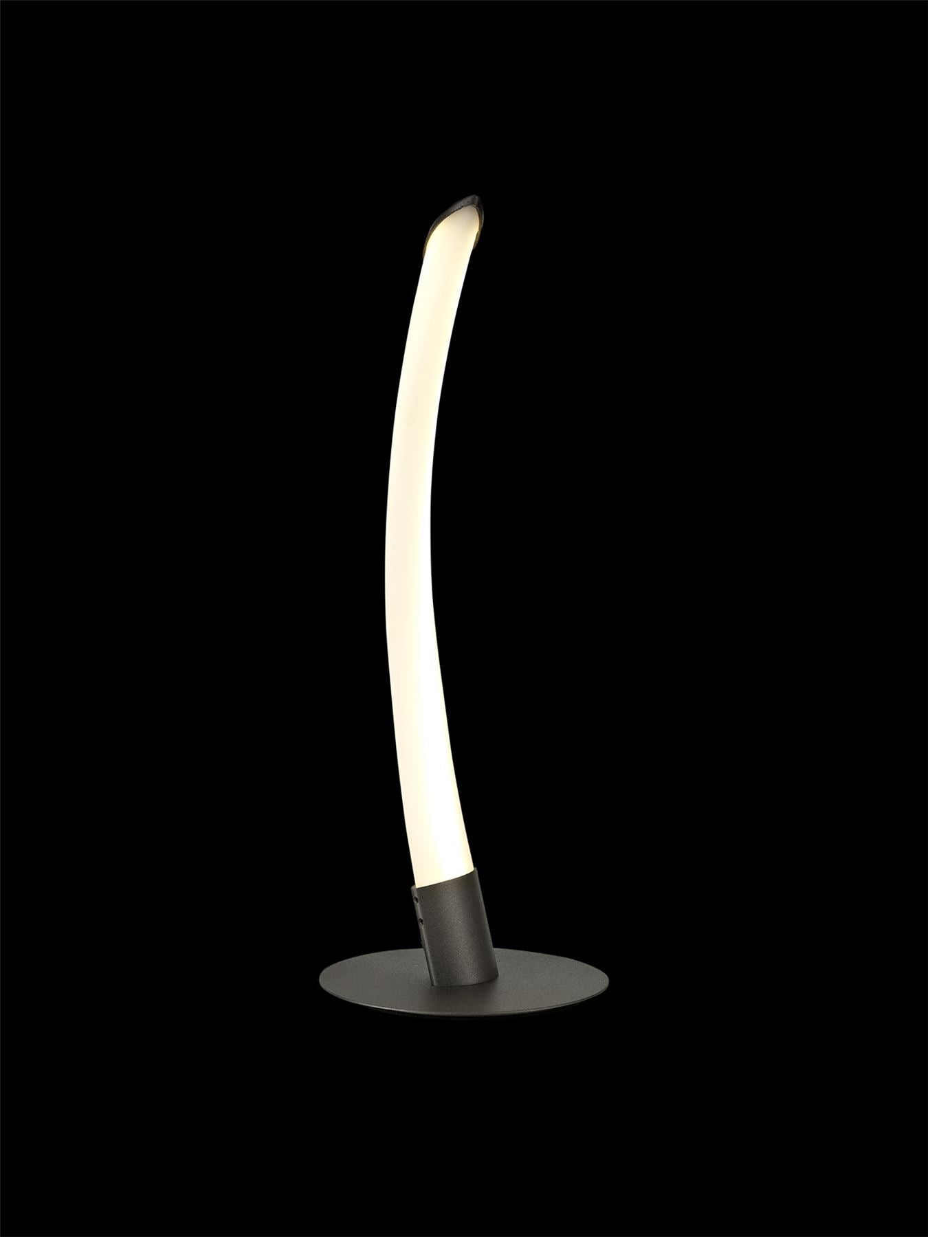 Mantra Armonia 1 Light Table Lamp, 10W LED, 3000K, 750lm, Titanium/Frosted Acrylic, 3yrs Warranty