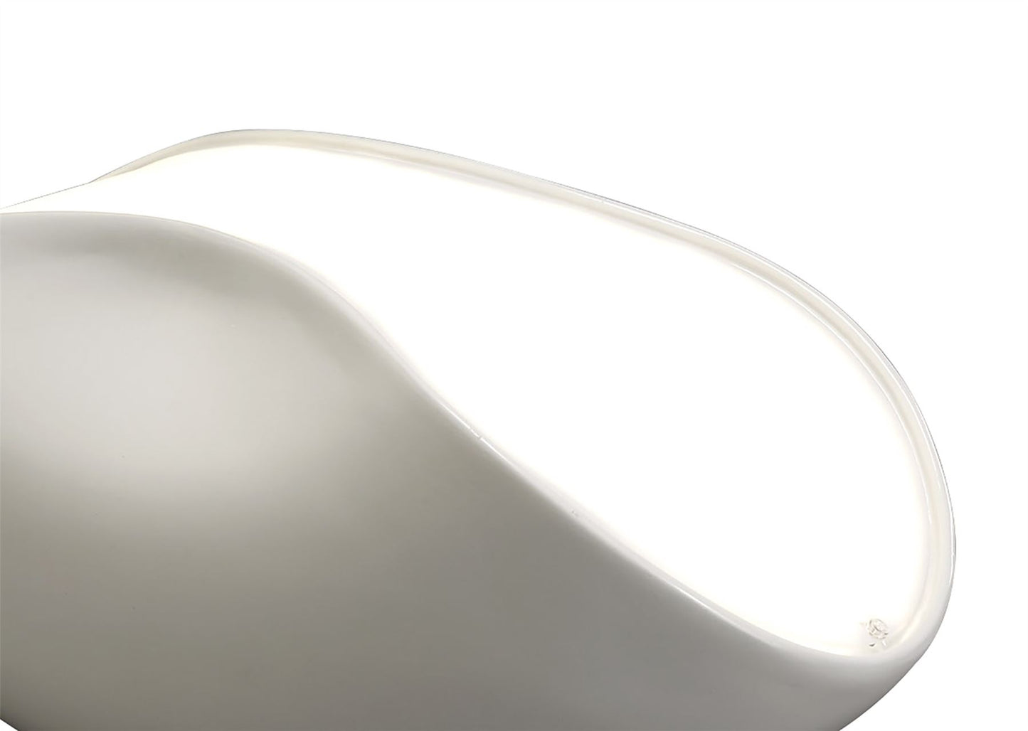 Mantra Pasion Table Lamp 3 Light E27, Gloss White/White Acrylic/Polished Chrome, CFL Lamps INCLUDED