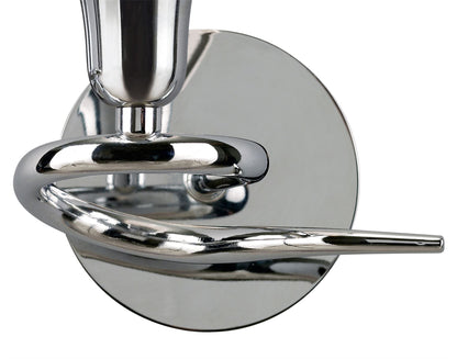 Mantra Amel Wall Light Switched 1 Light L1/SGU10, Polished Chrome, CFL Lamps INCLUDED