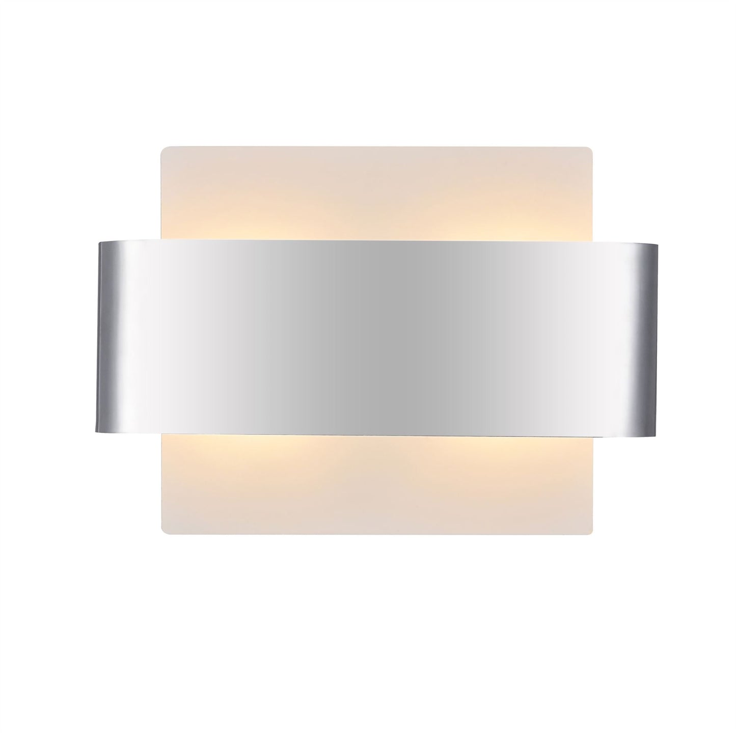 Deco Damo 2 Light G9 Flush Ceiling Light, White Base with Polished Chrome Centre Band