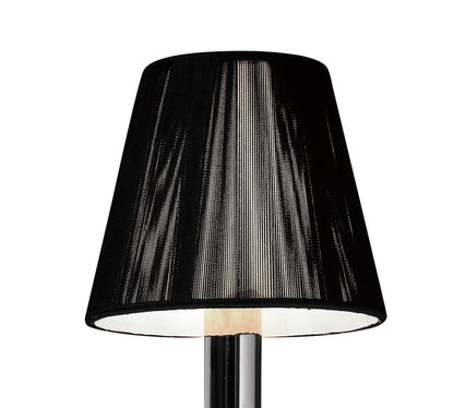 Mantra Acanto Wall Light Switched 1 Light E14, Polished Chrome with Black Shade