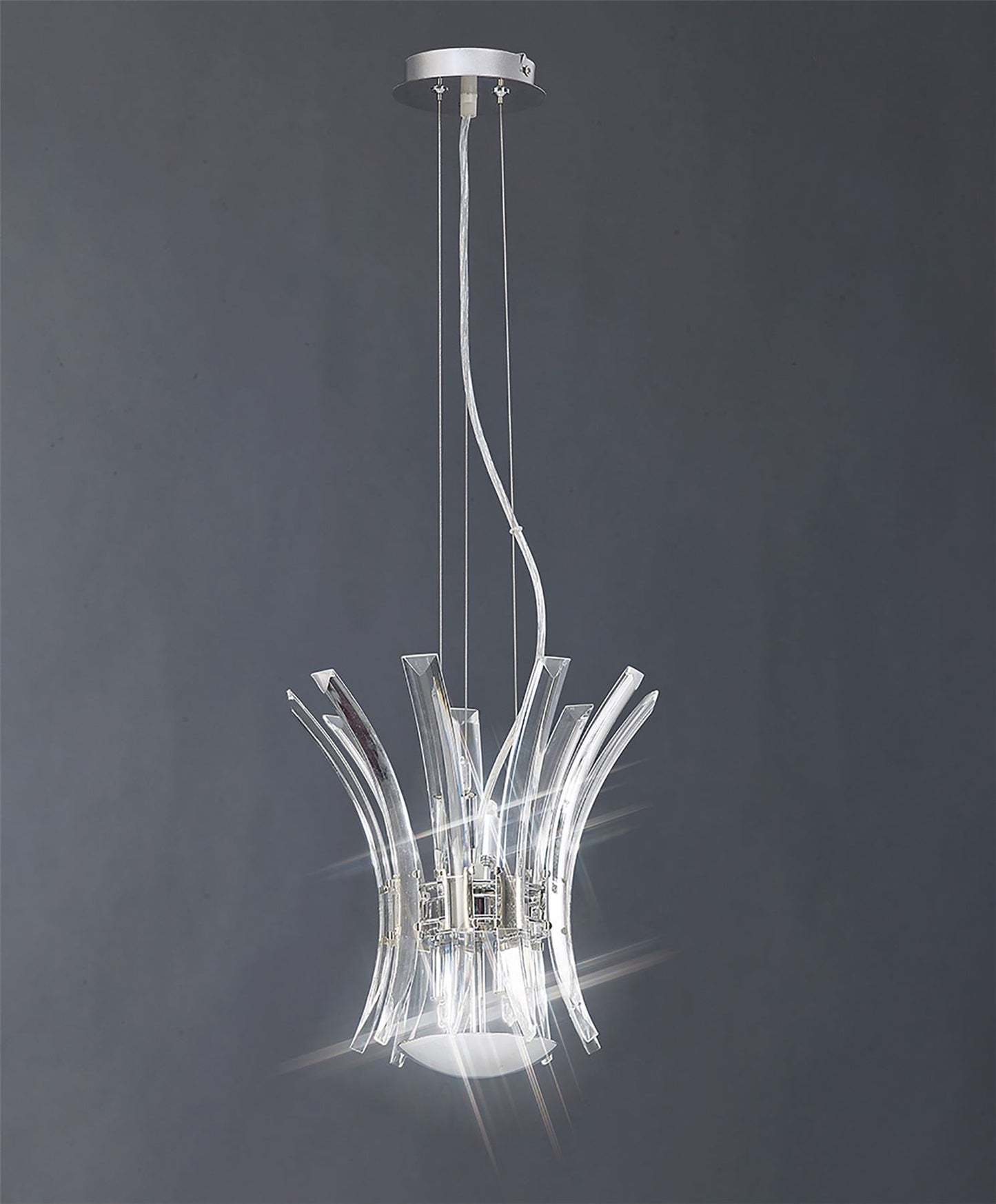 Diyas Sinclair 32cm  4 Light G9 Polished Chrome Ceiling Pendant Light Fitting
