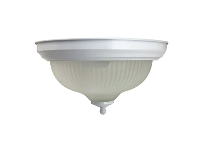 Diyas Flush Fitting White Finish Flush  Light 30cm 2 X 60W Ceiling Light Fitting