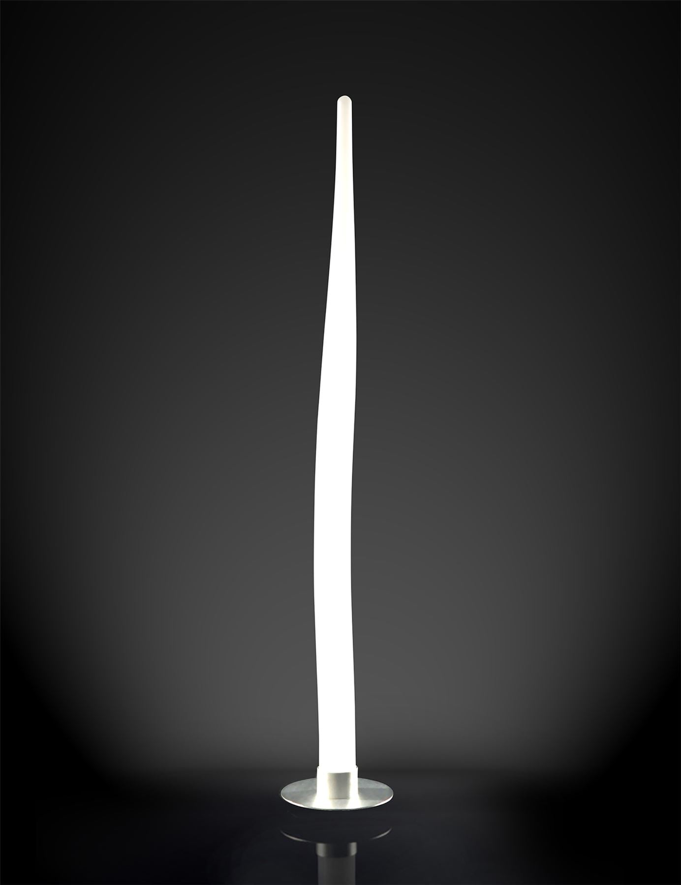 Mantra Estalacta Floor Lamp 1 Light GU10 Small Indoor/Outdoor IP44, Silver/Opal White
