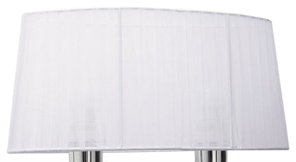 Mantra M5276 Louise Wall Light Right 2 Light E27 with White Shade Polished Chrome/Clear Crystal