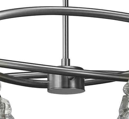 Mantra M3750 Iku Telescopic Semi Flush Convertible 6 Light G9, Satin Nickel